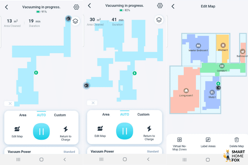 Die Karte Deiner Wohnung wird bei der ersten Reinigungsfahrt des Yeedi Vac 2 Pro angelegt